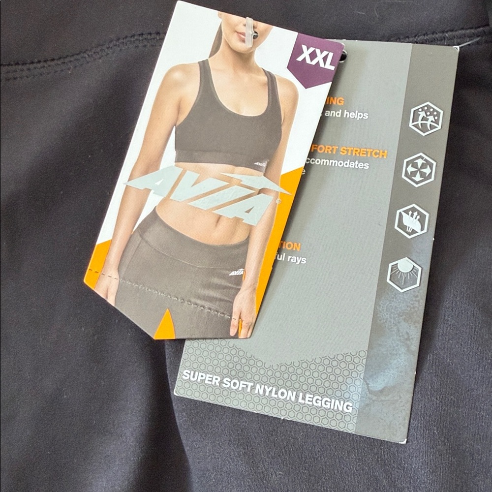 Avia Black Plus Size Leggings